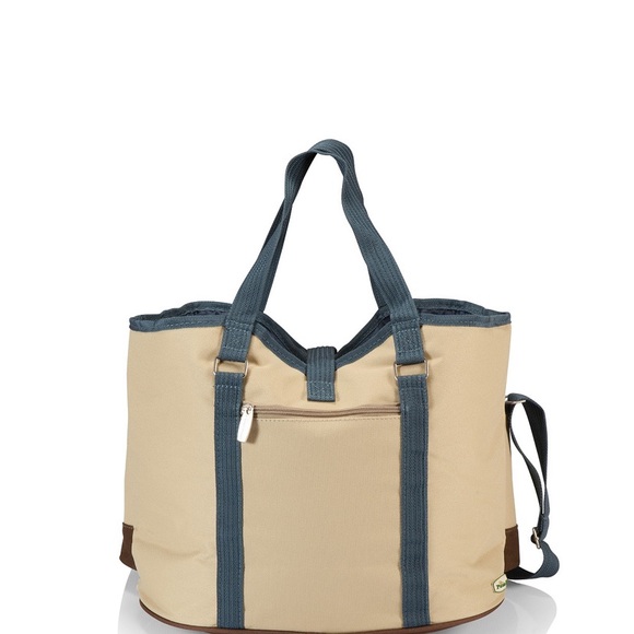 Picnic Time Wine Insulated Tote, Corkscrew, Cheese Knife and Board - Picture 3 of 10